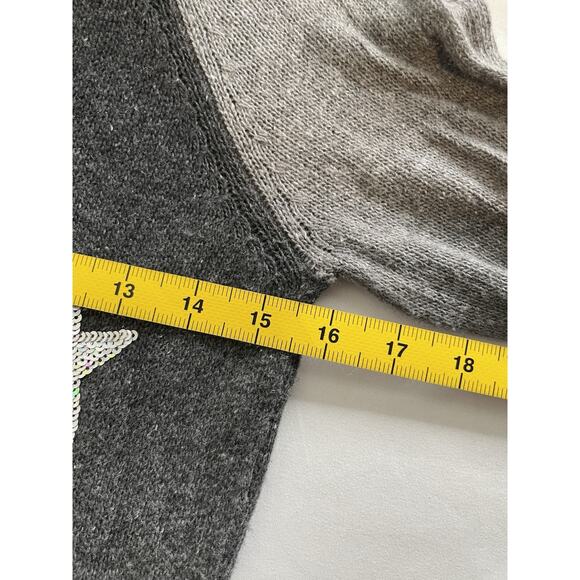 Wildfox White Label Star Gazer Gray Ombré Sequin Sweater Size S Boho Glam Indie - Picture 8 of 11